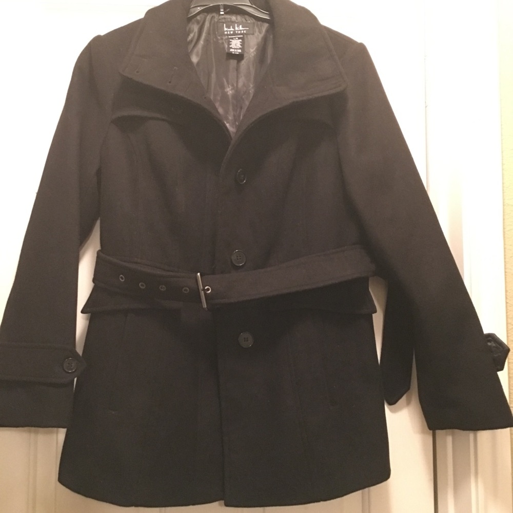 Nicole Miller Belted Pea coat
